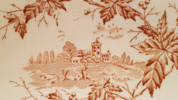 中国艺术在复古的洗碗室内图片下载