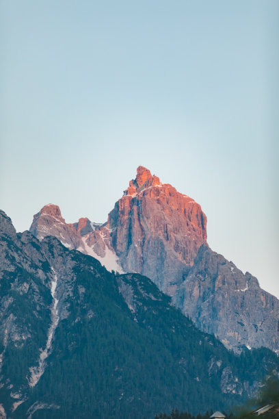 日落上的高山景色图片下载