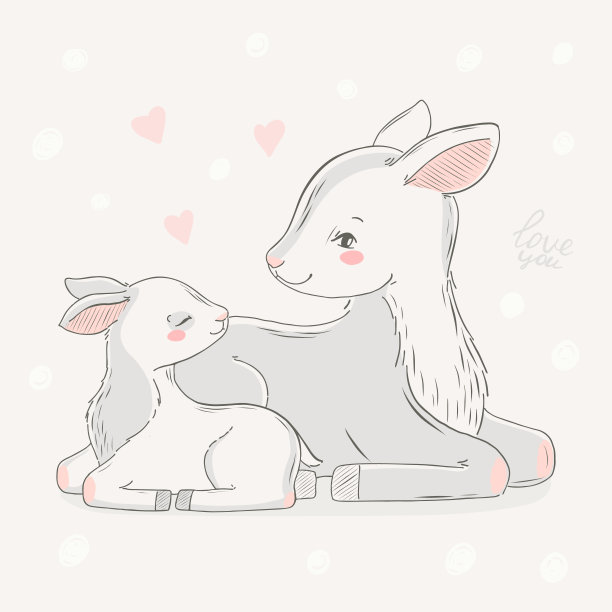 鹿的家庭角色。图片下载