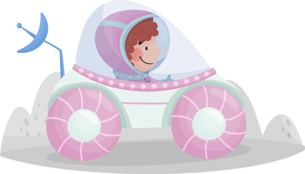 小男孩宇航员穿着太空服探险图片下载