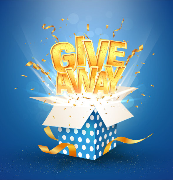 打开有纹理的蓝色盒子与五彩纸屑爆炸图片下载