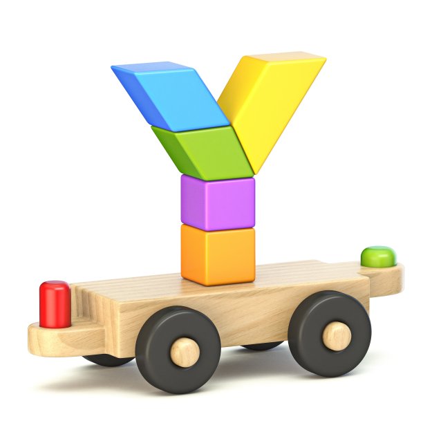 木制火车字体字母Y 3D图片下载