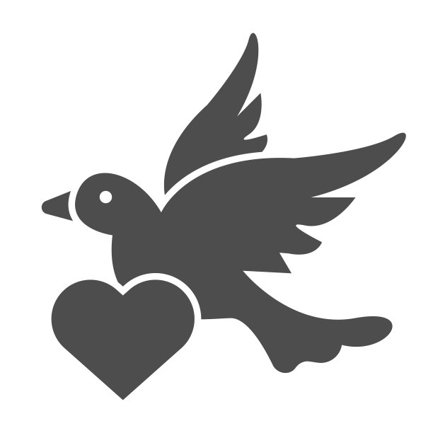 鸽子带着一颗心坚实的偶像浪漫的鸽子图片下载