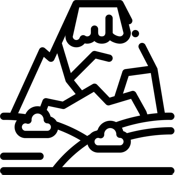 山概念图标轮廓图片下载
