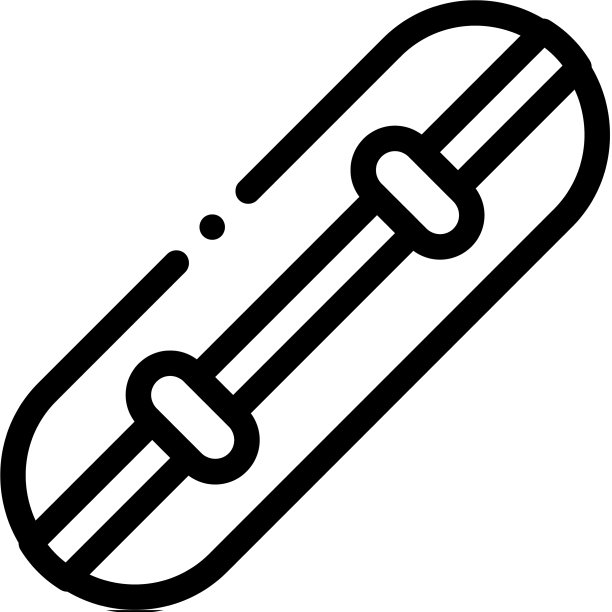 滑板图标轮廓图片下载