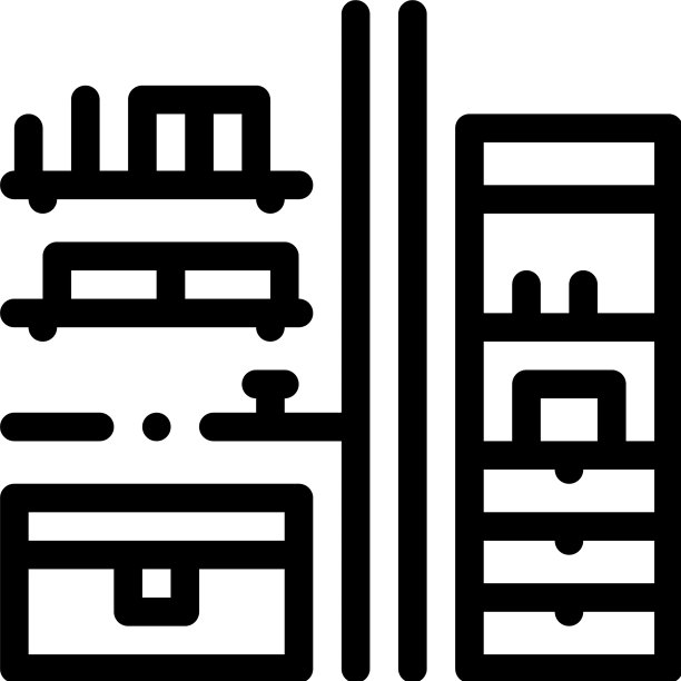 衣柜抽屉图标轮廓图片下载