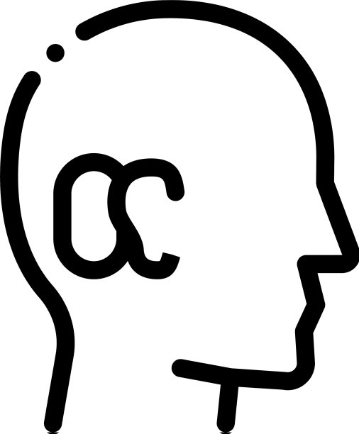 人耳图标轮廓图片下载