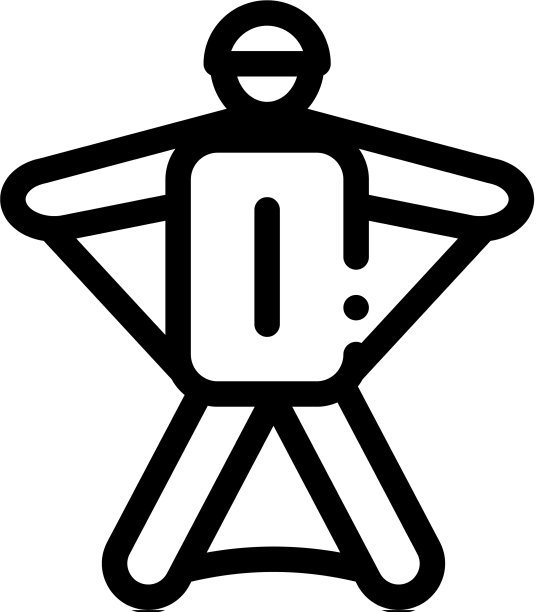 滑雪图标大纲图片下载