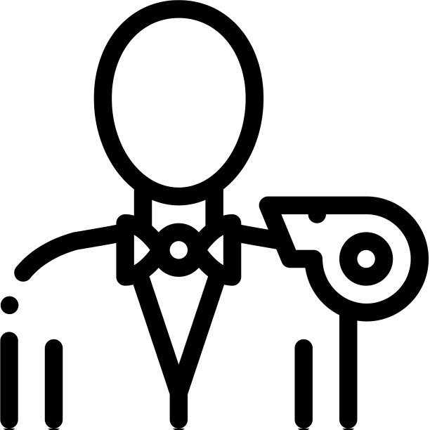 拳击裁判图标轮廓图片下载