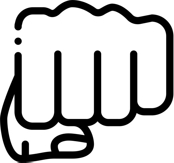 拳手拳图标轮廓图片下载