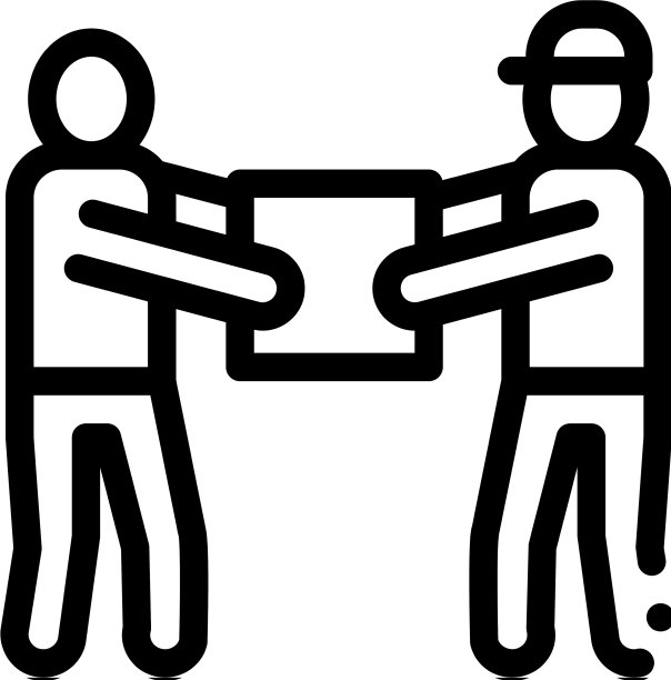 传送并发出包裹图标大纲图片下载