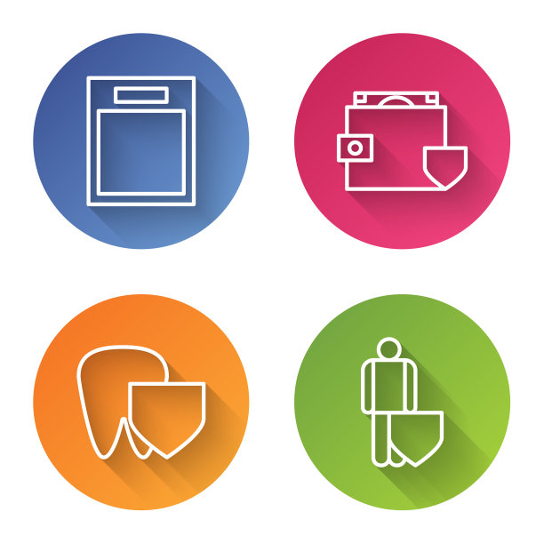 设行空形式钱包和金钱与盾牌图片下载