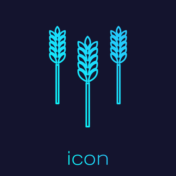 绿松石线谷物与水稻小麦玉米图片下载