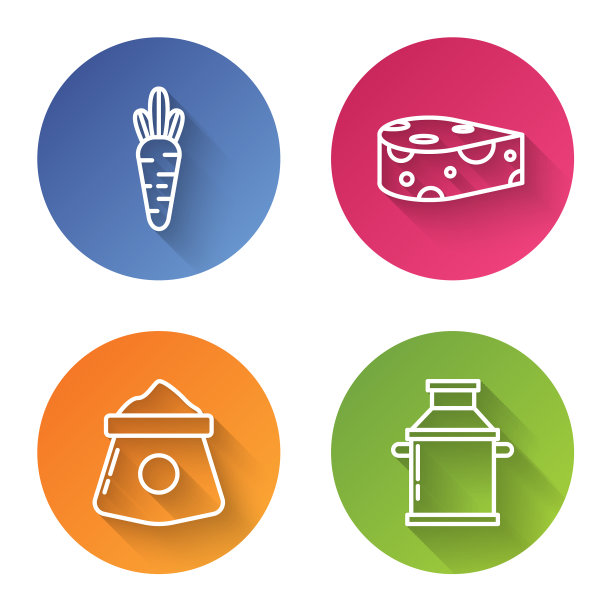 设行胡萝卜芝士袋面粉和罐头图片下载