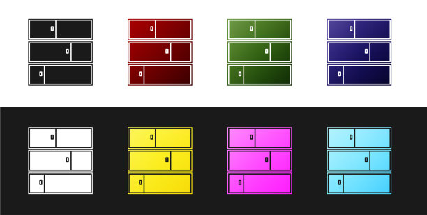 设置架子图标隔离在黑色和白色图片下载