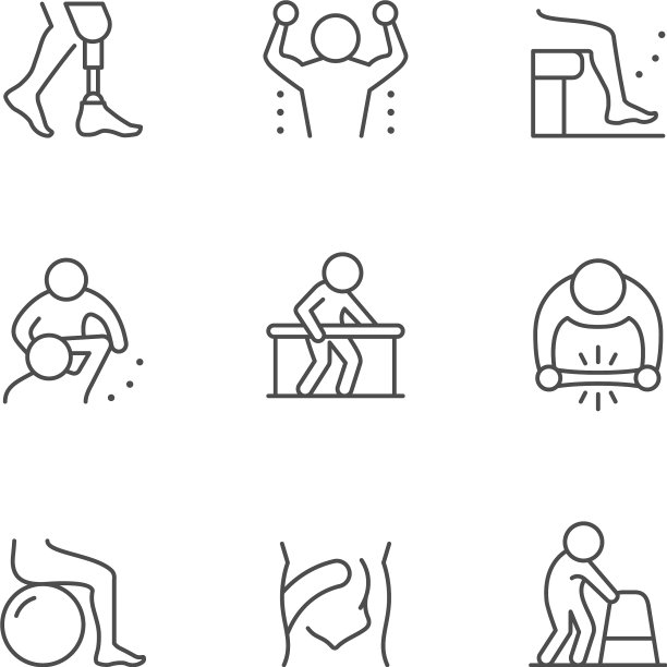 设置线条图标物理治疗图片下载