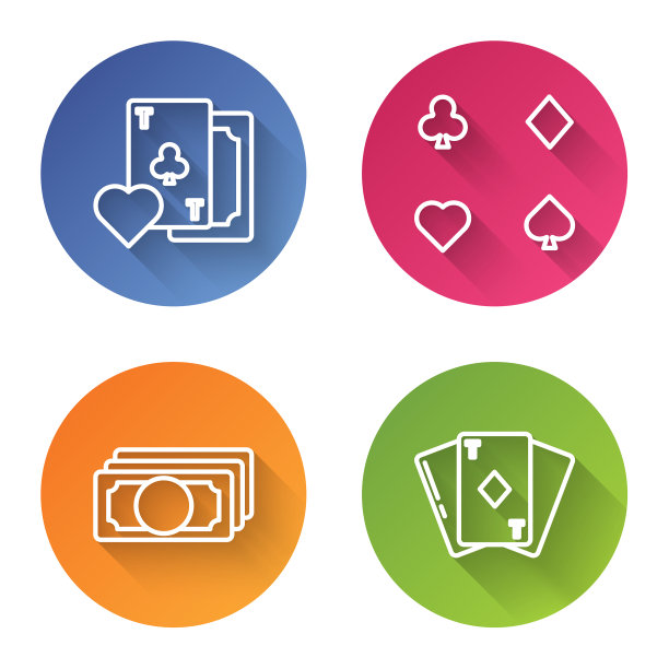 设行扑克牌与梅花打牌符号图片下载