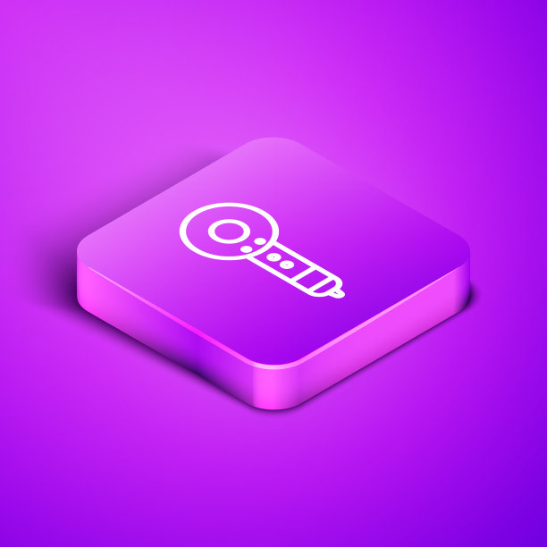 等距线电吹风图标孤立在紫色图片下载