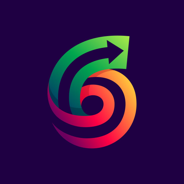 里面有箭头的6号标志图片下载