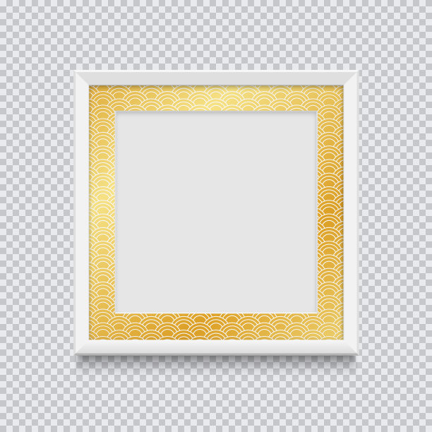 逼真的白色方形图片或相框图片下载