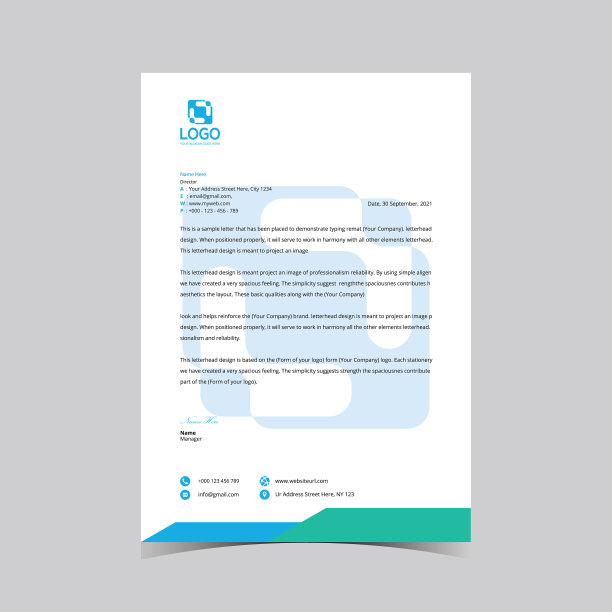 商业信笺设计模板图片下载