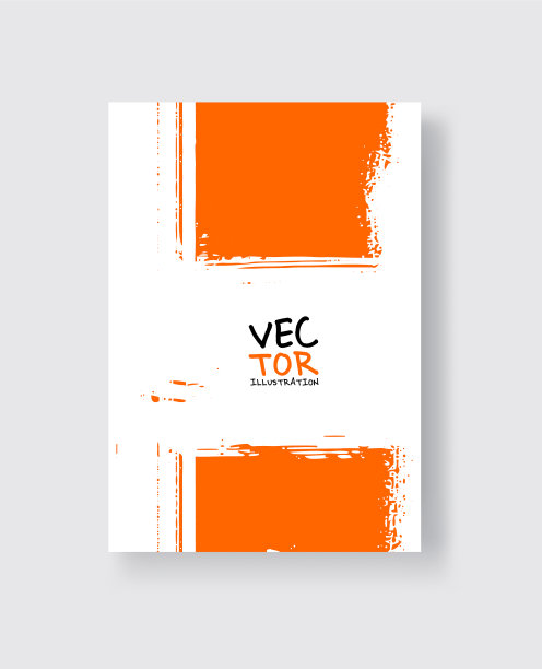 橙色的笔触在白色的背景上图片下载