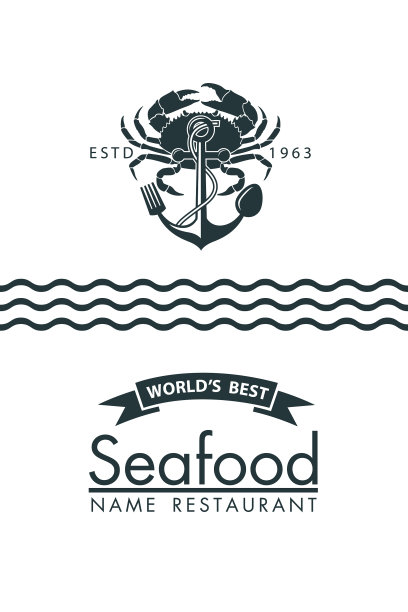 海鲜菜单设计图片下载