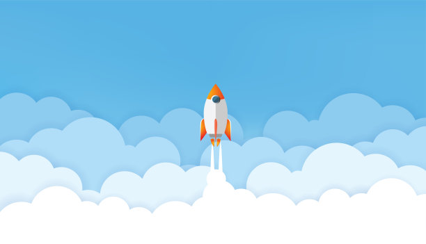 创业项目概念的纸艺术。商业平面设计矢量插图图片下载