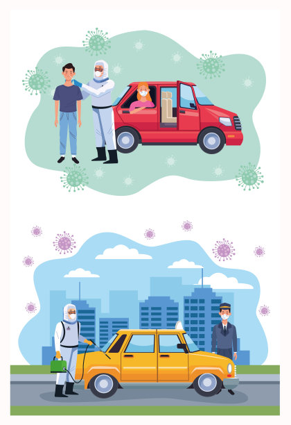 生物安全工作人员对新型冠状病毒进行消毒和检测图片下载