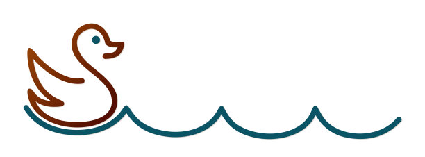 带有波浪的鸭子符号。图片下载
