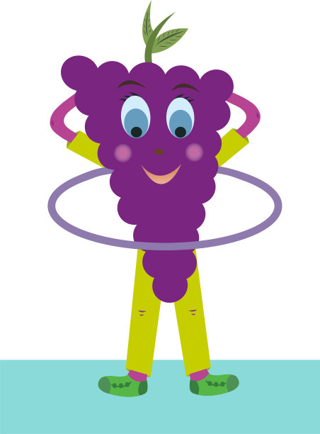 得意的葡萄向量扭环图片下载