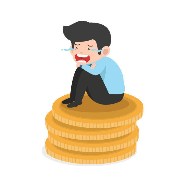 商人对硬币哭得很伤心图片下载