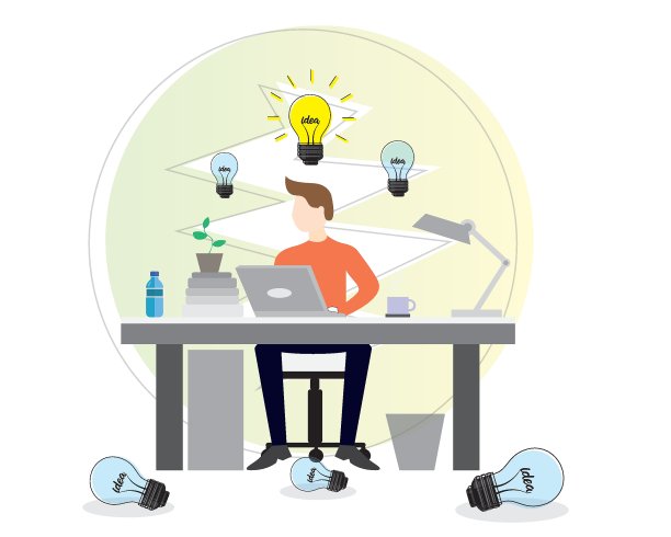 创意概念。在家工作的概念。现代向量在平面风格。商业海报，广告，网站设计。图片下载