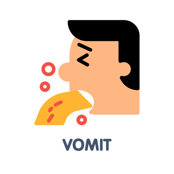 吐平图标风格设计插图上的白色背景图片下载