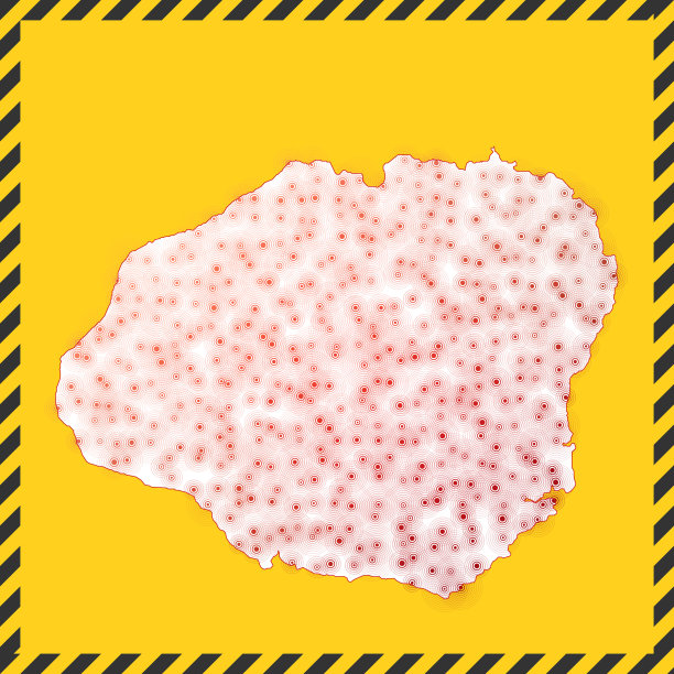 考艾岛关闭病毒危险标志。图片下载