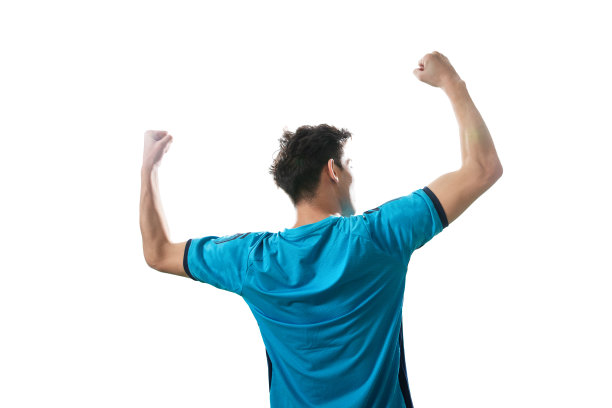 足球运动员欢呼获胜图片下载