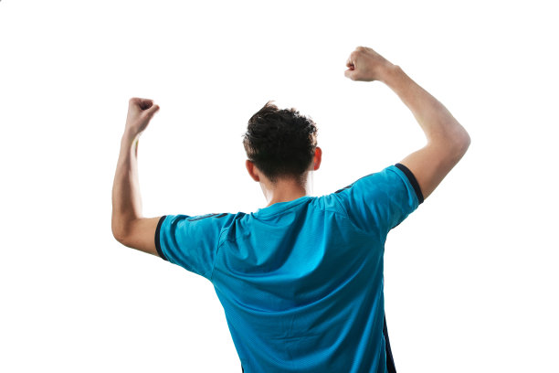 足球运动员欢呼获胜图片下载