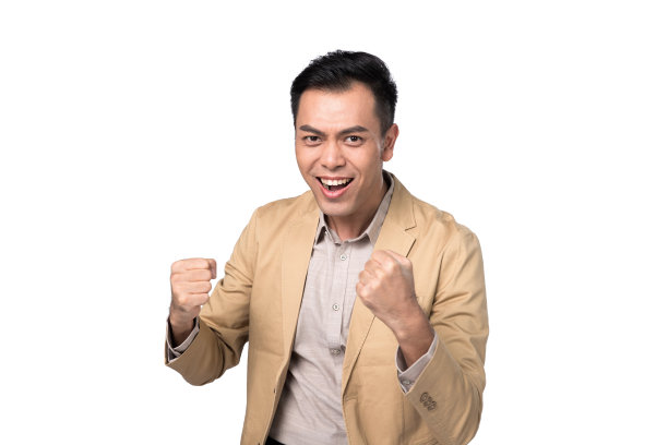 庆祝成功的中年男人图片下载