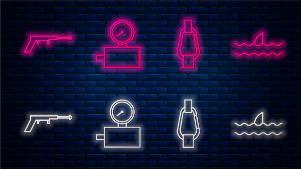 设线规标尺钩环鱼叉图片下载