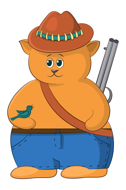 卡通猫猎人图片下载