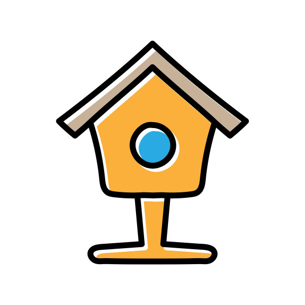 鸟屋手绘图标矢量设计图片下载