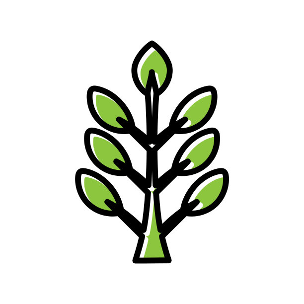 叶子手绘图标矢量设计图片下载