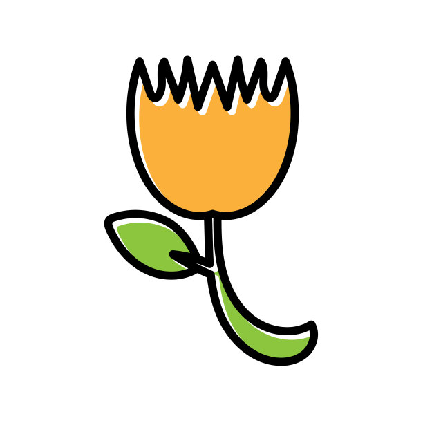 花卉手绘图标矢量设计图片下载