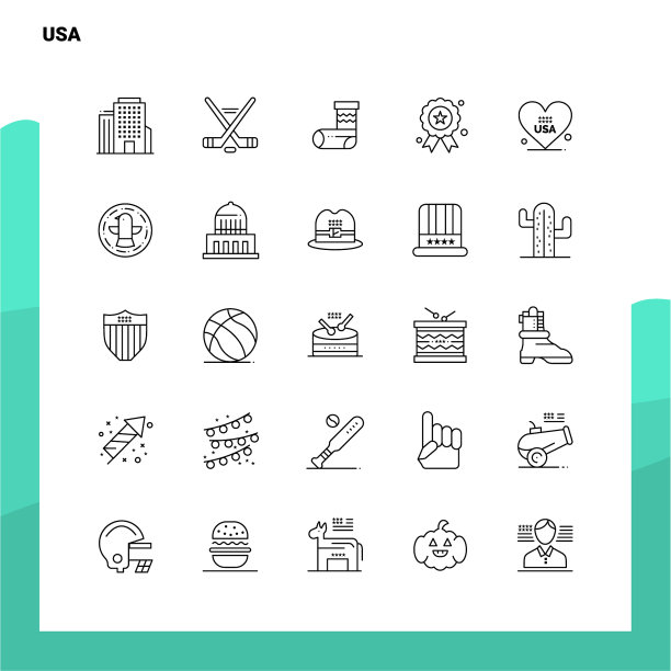 设置美国线图标设置25图标极简主义图片下载