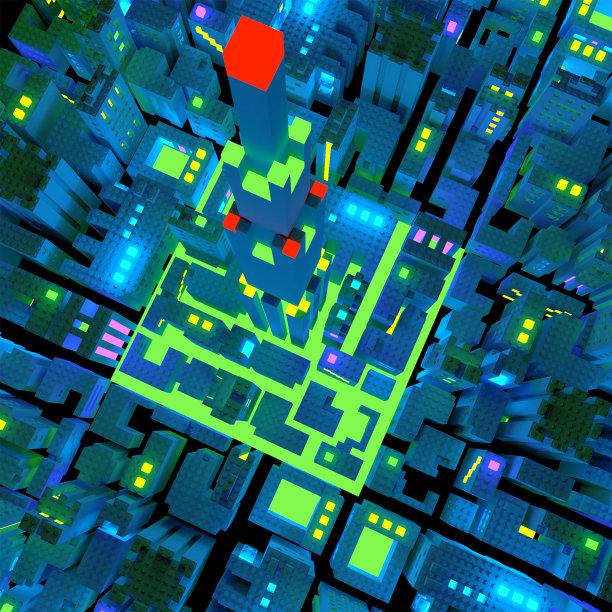 未来城市霓虹图片下载
