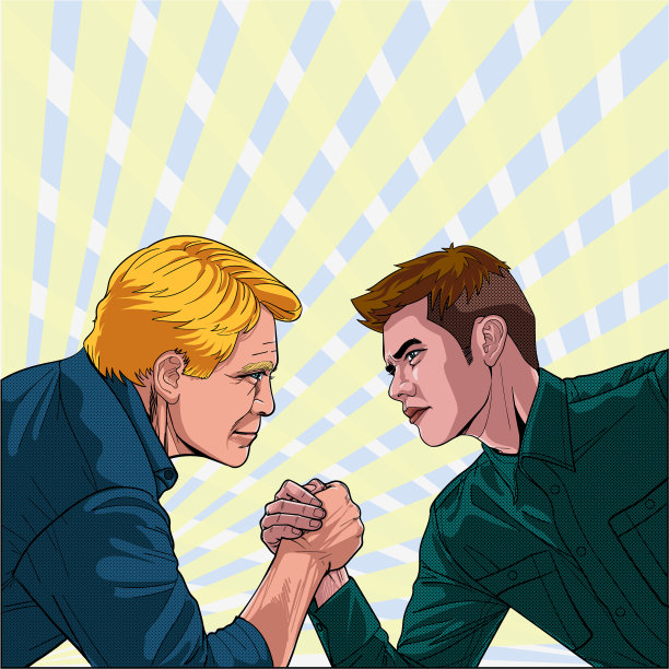 两个竞争激烈的商人图片下载