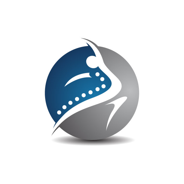 按摩捏脊标志脊椎脊椎护理标志图片下载