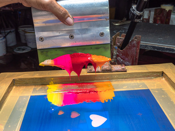 混合网印油墨的热色调颜色图片下载