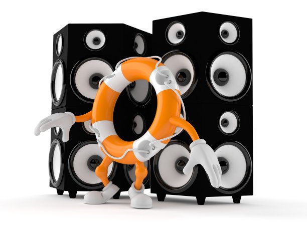 救生圈character with big speakers图片下载