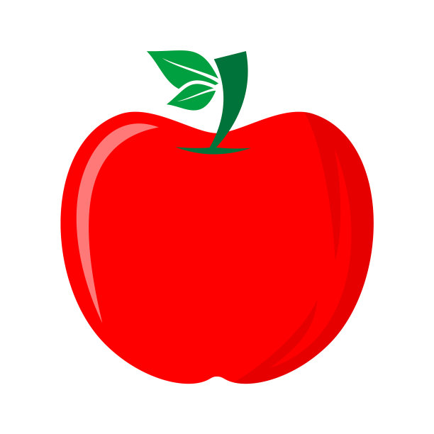 苹果图标孤立扁平的水果苹果设计图片下载